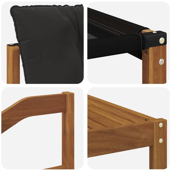 Комплект дивани за открито 6 pcs Естествено и черно