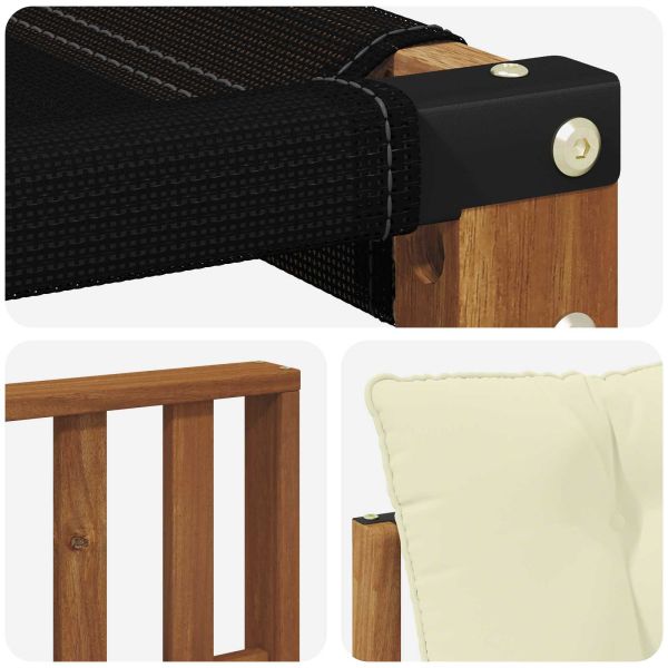 Комплект дивани за открито 7 pcs Натурален и Крема