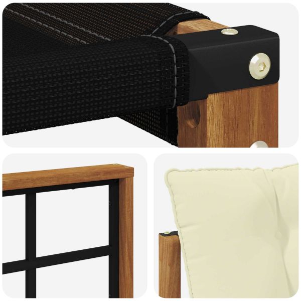 Комплект дивани за открито 18 pcs Натурален и Крема