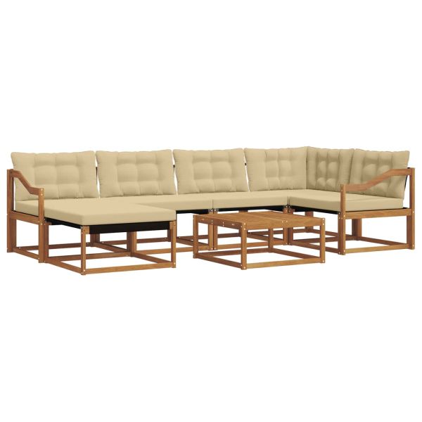 Комплект дивани за открито 19 pcs Натурален и Бежов
