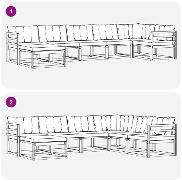 Комплект дивани за открито 21 pcs Естествено и черно