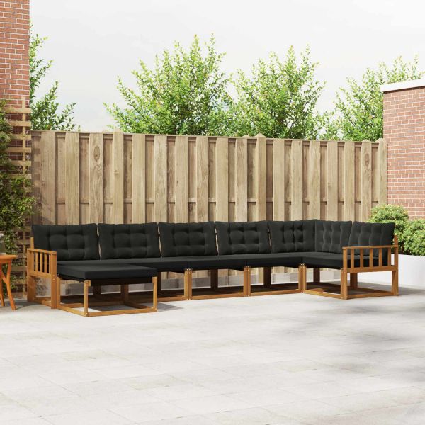 Комплект дивани за открито 21 pcs Естествено и черно