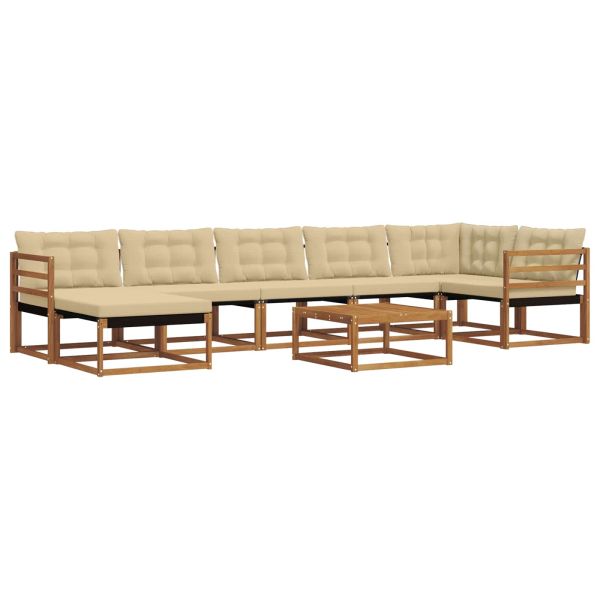 Комплект дивани за открито 22 pcs Натурален и Бежов