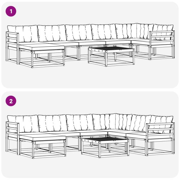 Комплект дивани за открито 22 pcs Натурален и Бежов