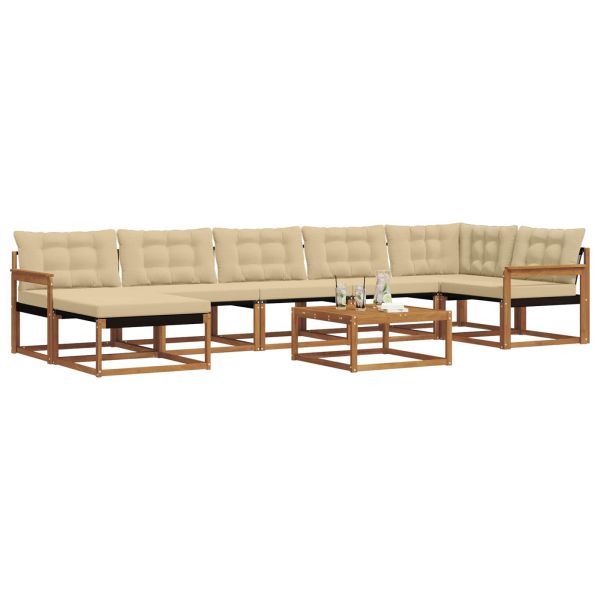 Комплект дивани за открито 22 pcs Натурален и Бежов