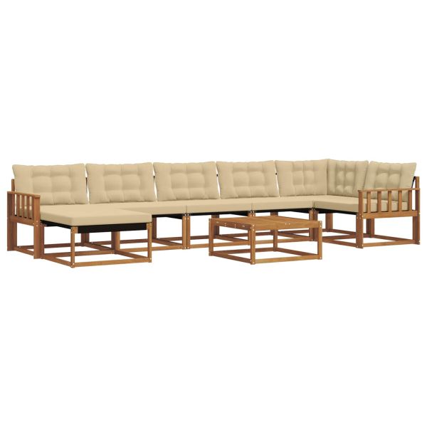 Комплект дивани за открито 22 pcs Натурален и Бежов