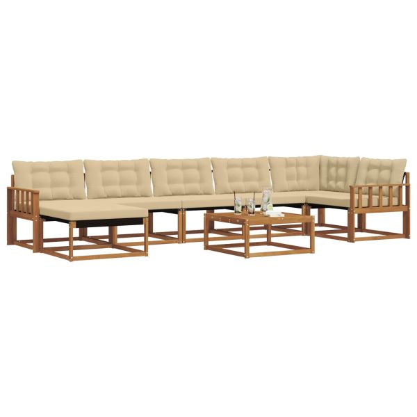 Комплект дивани за открито 22 pcs Натурален и Бежов