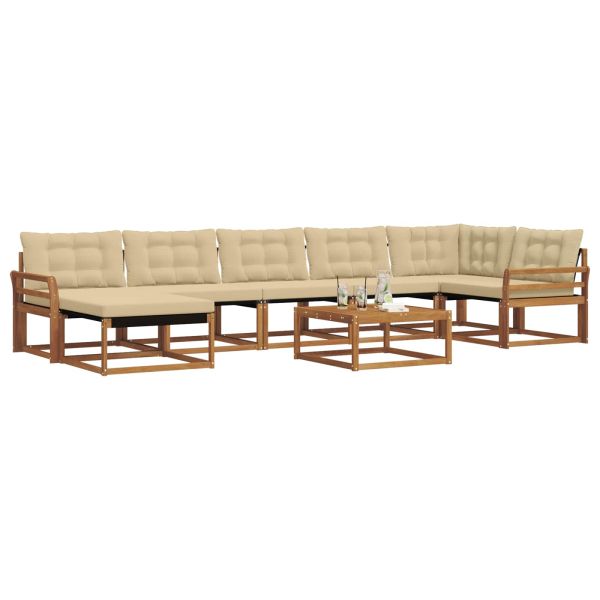 Комплект дивани за открито 22 pcs Натурален и Бежов