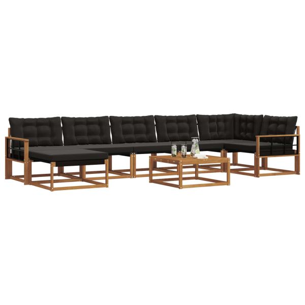 Комплект дивани за открито 22 pcs Естествено и черно