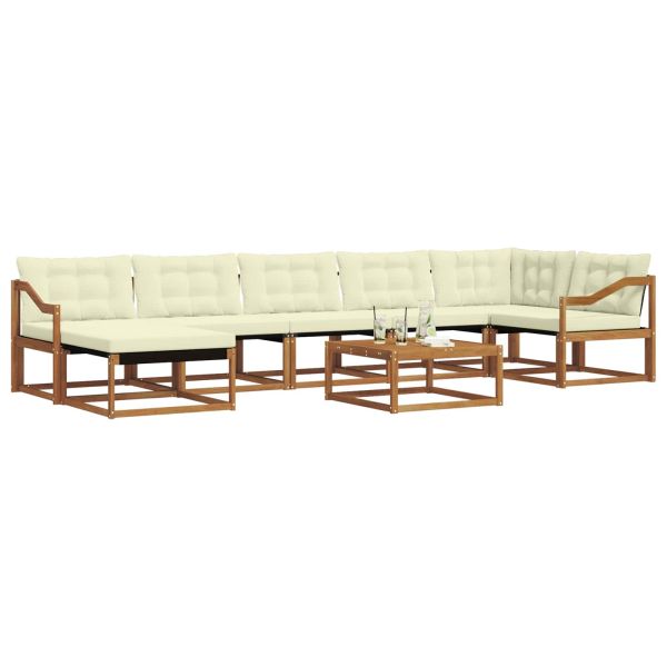 Комплект дивани за открито 22 pcs Натурален и Крема