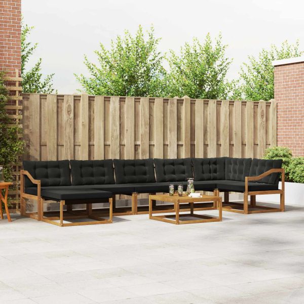 Комплект дивани за открито 22 pcs Естествено и черно