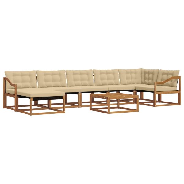 Комплект дивани за открито 22 pcs Натурален и Бежов