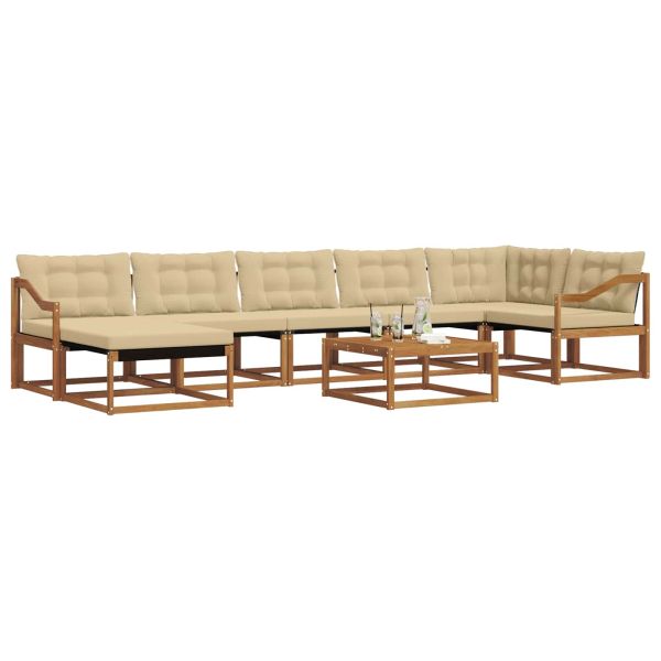 Комплект дивани за открито 22 pcs Натурален и Бежов
