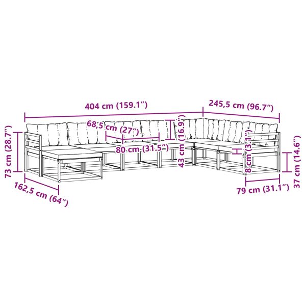 Комплект дивани за открито 24 pcs Естествено и черно