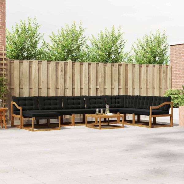 Комплект дивани за открито 25 pcs Естествено и черно