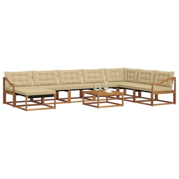 Комплект дивани за открито 25 pcs Натурален и Бежов