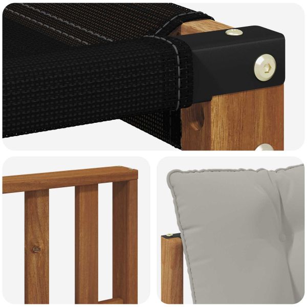 Комплект дивани за открито 9 pcs Естествено и светло сиво