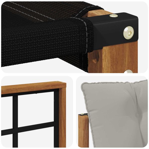 Комплект дивани за открито 9 pcs Естествено и светло сиво