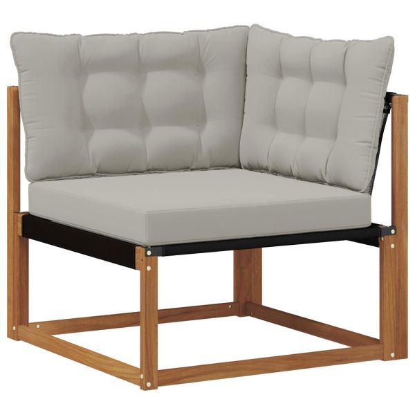 Комплект дивани за открито 10 pcs Естествено и светло сиво