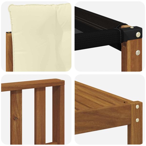 Комплект дивани за открито 10 pcs Натурален и Крема