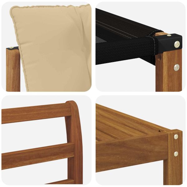 Комплект дивани за открито 10 pcs Натурален и Бежов