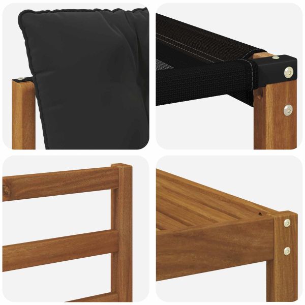 Комплект дивани за открито 11 pcs Естествено и черно