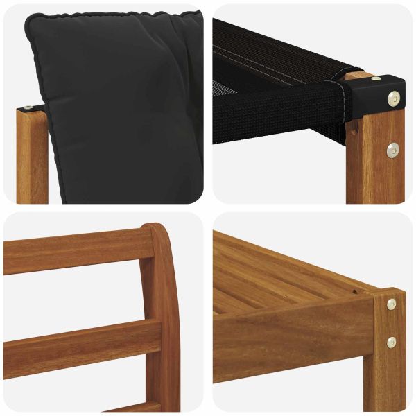 Комплект дивани за открито 11 pcs Естествено и черно