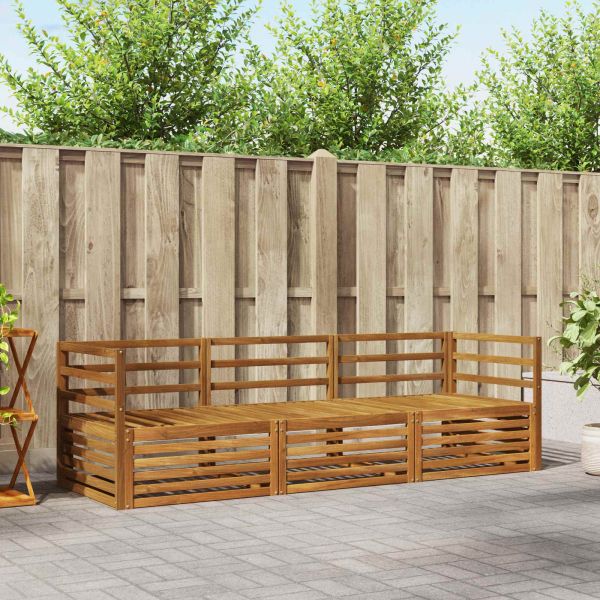 Комплект дивани за открито 3 pcs Естествен