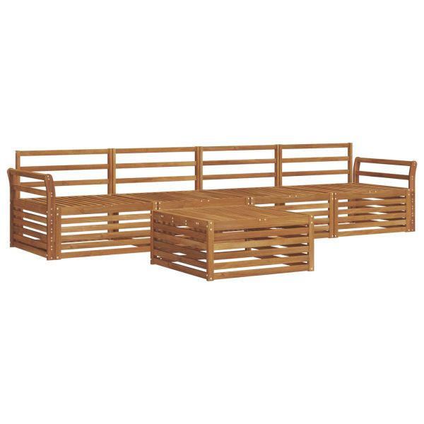 Комплект дивани за открито 5 pcs Естествен