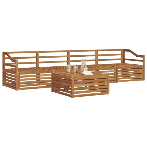 Комплект дивани за открито 5 pcs Естествен