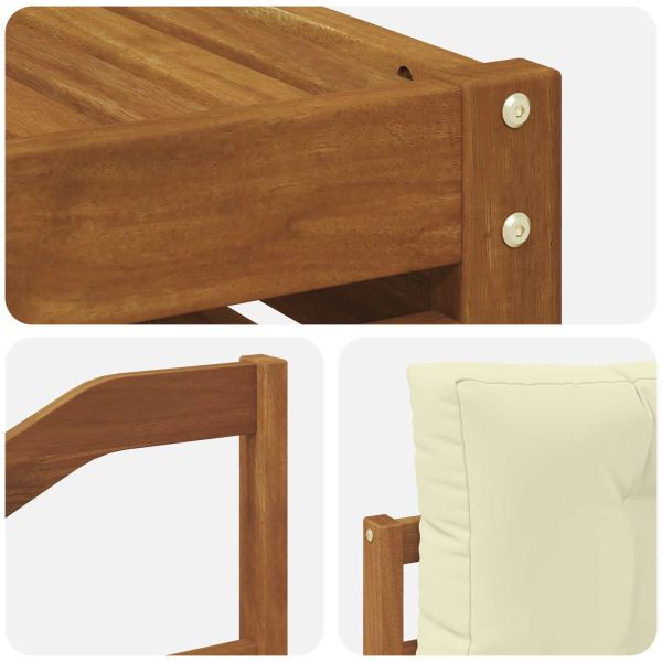 Комплект дивани за открито 5 pcs Натурален и Крема