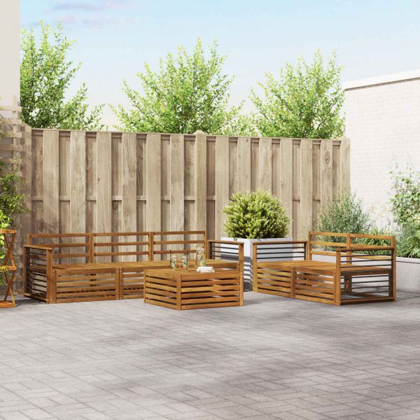 Комплект дивани за открито 6 pcs Естествен