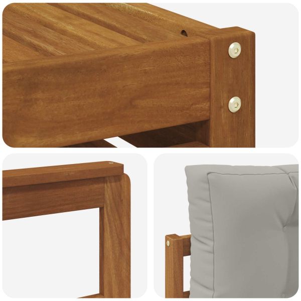 Комплект дивани за открито 7 pcs Естествено и светло сиво