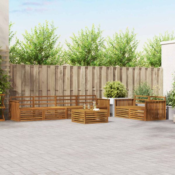 Комплект дивани за открито 7 pcs Естествен