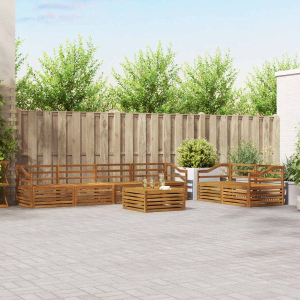 Комплект дивани за открито 7 pcs Естествен