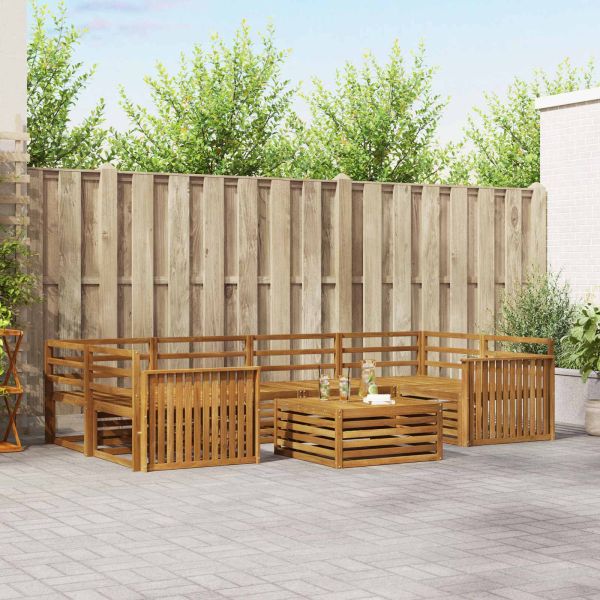 Комплект дивани за открито 7 pcs Естествен