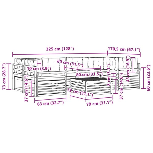 Комплект дивани за открито 21 pcs Естествено и светло сиво