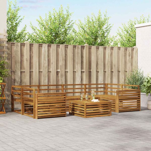 Комплект дивани за открито 7 pcs Естествен