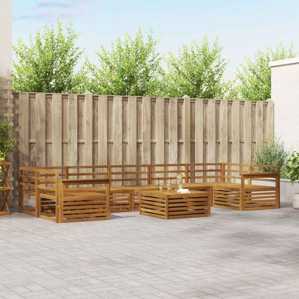 Комплект дивани за открито 8 pcs Естествен