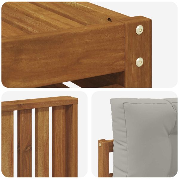 Комплект дивани за открито 9 pcs Естествено и светло сиво