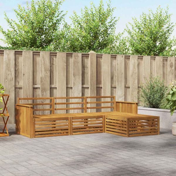 Комплект дивани за открито 4 pcs Естествен