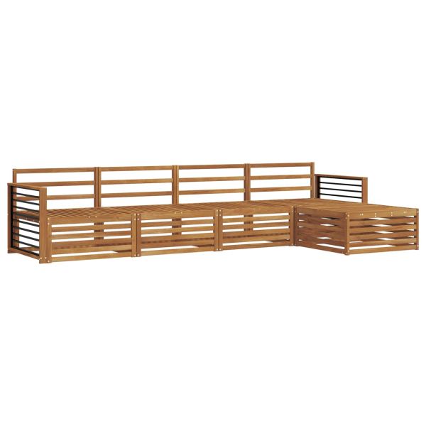 Комплект дивани за открито 5 pcs Естествен