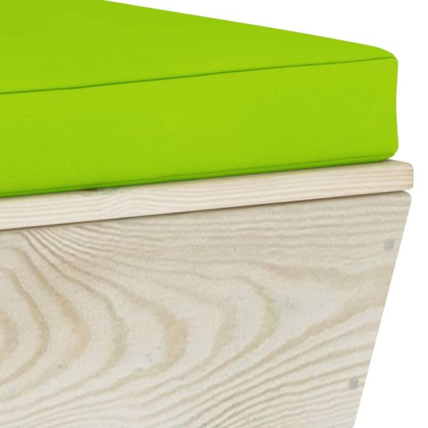 Градински лаундж комплект от палети 5 части с възглавници смърч