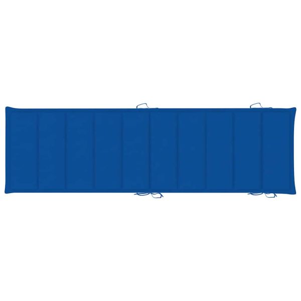 Шезлонг с възглавница, сив, масивно акациево дърво