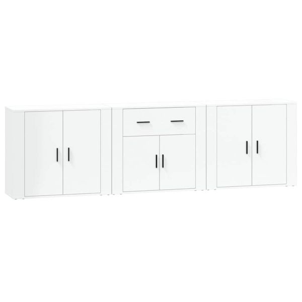 Сайдборди, 3 бр, бели, инженерно дърво