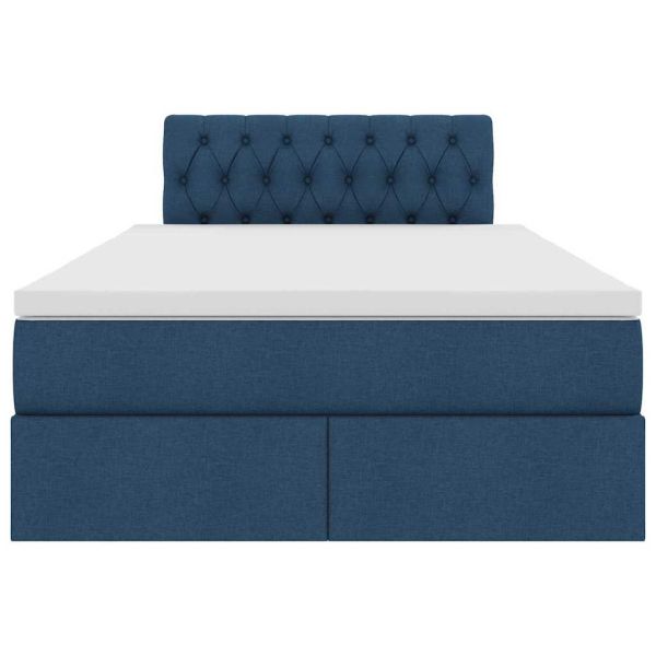 Легло с място за съхранение и матрак Синьо 120 x 190 cm