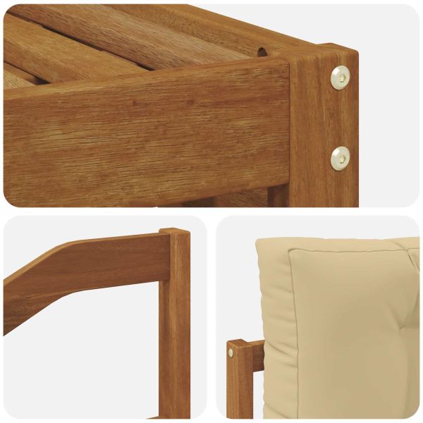 Комплект дивани за открито 5 pcs Натурален и Бежов