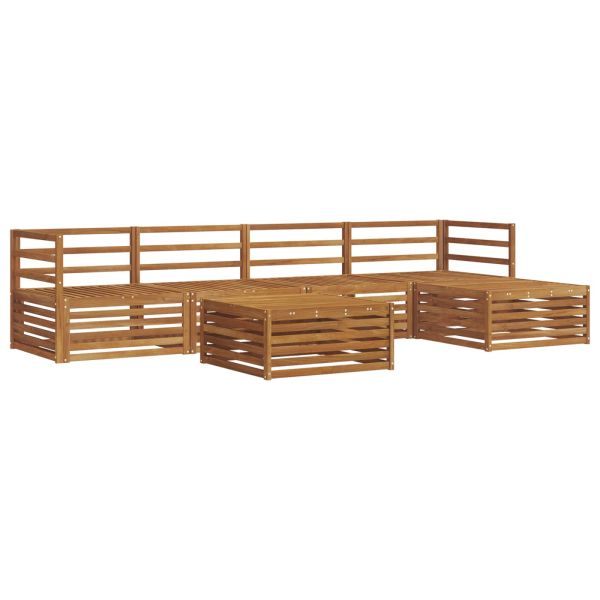 Комплект дивани за открито 6 pcs Естествен