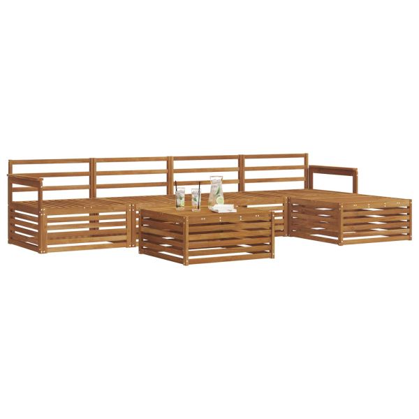 Комплект дивани за открито 6 pcs Естествен