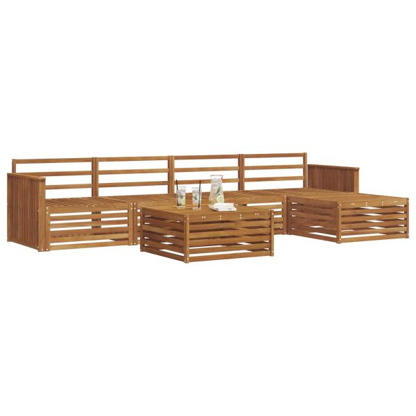 Комплект дивани за открито 6 pcs Естествен